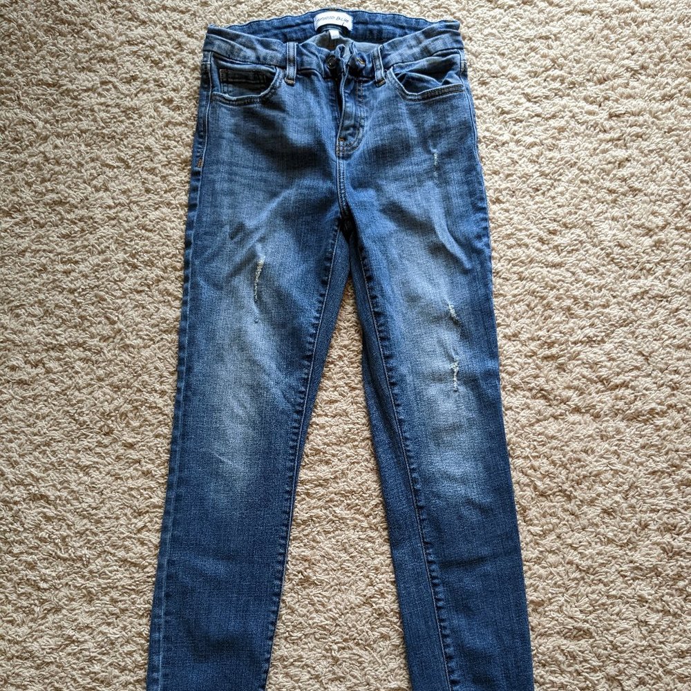 Studio Blue Kenova Mid Rise Cropped Skinny Distressed Rolled Jean